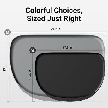 Килимок для годування домашніх тварин DownyPaws: антиковзаючий, вологостійкий, з високим бортиком, 61x43 см, сірий