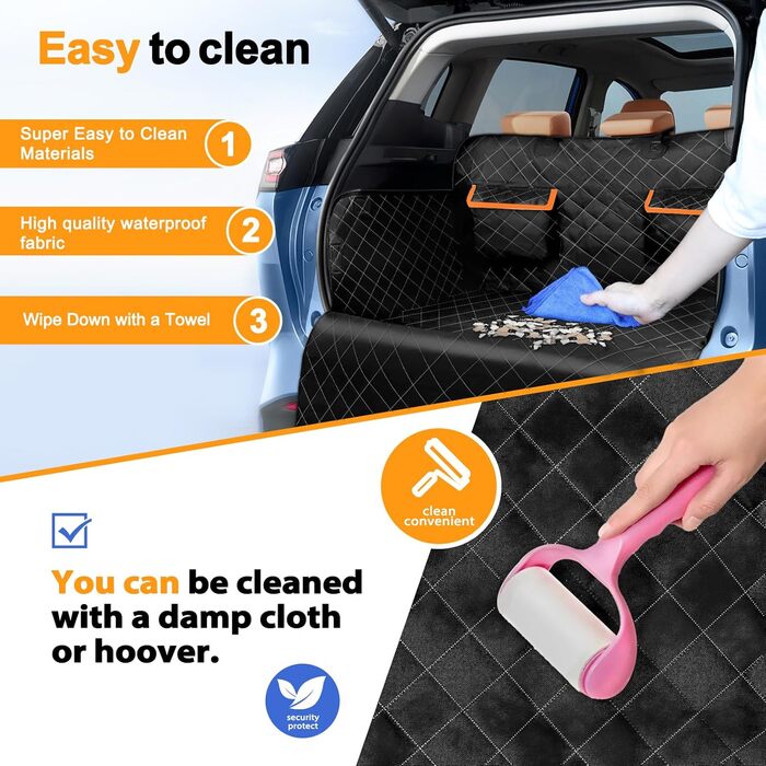Захист для багажника автомобіля для собак з боковими та захистом краю багажника - універсальний килимок для багажника для собак. Водостійкий та стійкий до подряпин. Килимок для багажника автомобіля для собак, SUV, Van та універсалів