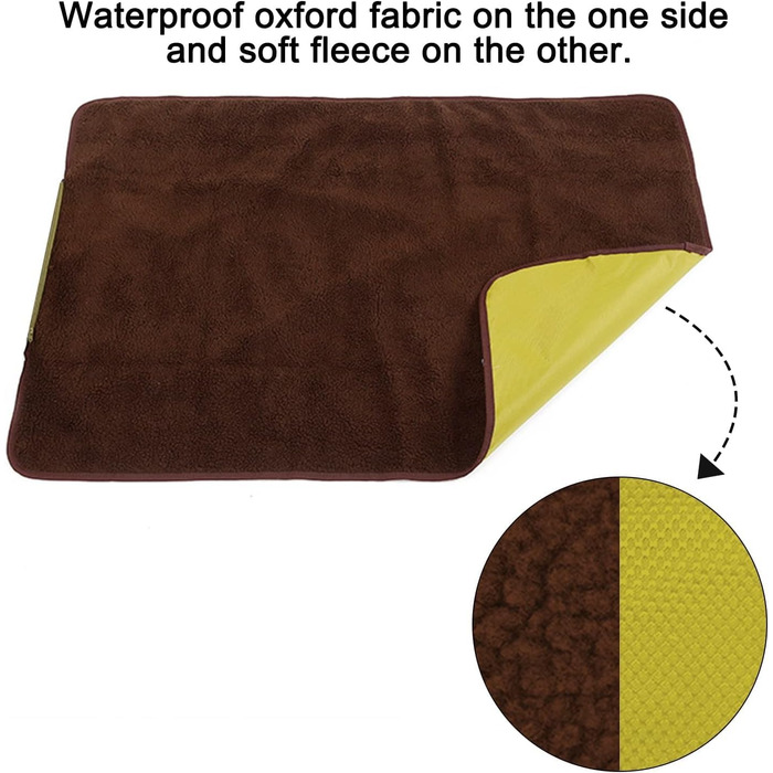 Килимок для собак Yolispa: велике ліжко-матрац для собак, водонепроникний, для дому, вулиці, кемпінгу та подорожей (зелений)