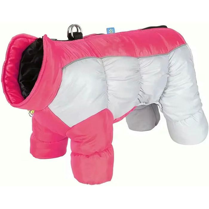 Тепла зимова куртка для собак, червона XXXL: ізольована, з високим коміром та світловідбиваючими елементами