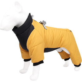 Тепла водонепроникна жилетка для собак на зиму, жовта, XL