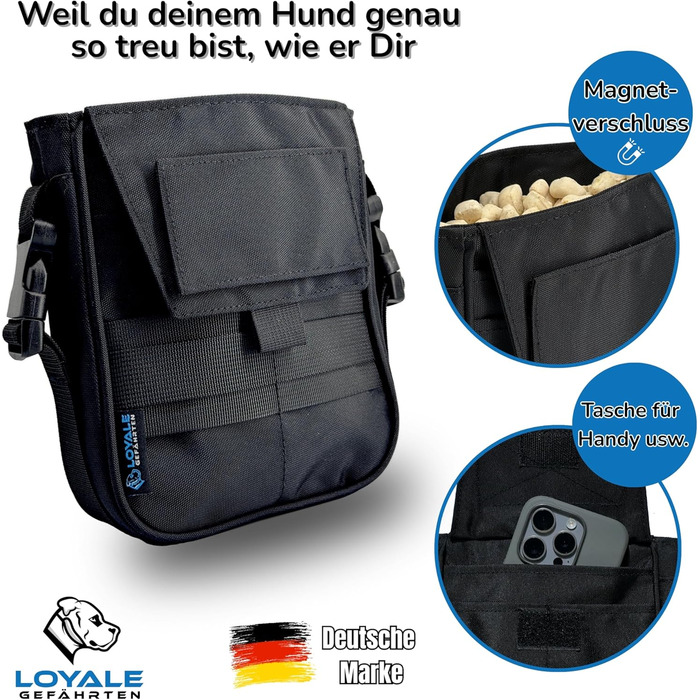 Сумка для ласощів для собак з магнітним закриттям та диспенсер для пакетів для прибирання – ідеальна для тренувань та прогулянок