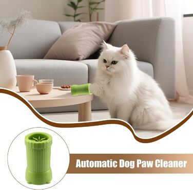 Автоматичний мийник лап для собак, USB, для середніх собак, зелений