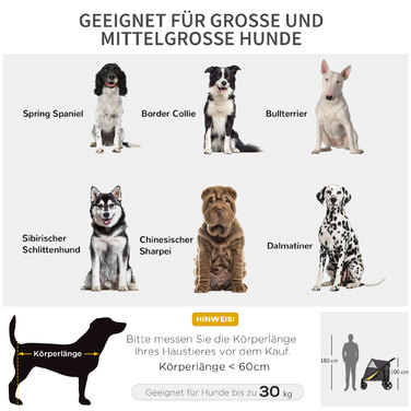 Коляска для собак PawHut Dog Buggy складна з подушкою та страхувальними шнурами, баггі для кішки з сітчастим віконцем та бічною кишенею з тканини Oxford темно-сірого кольору