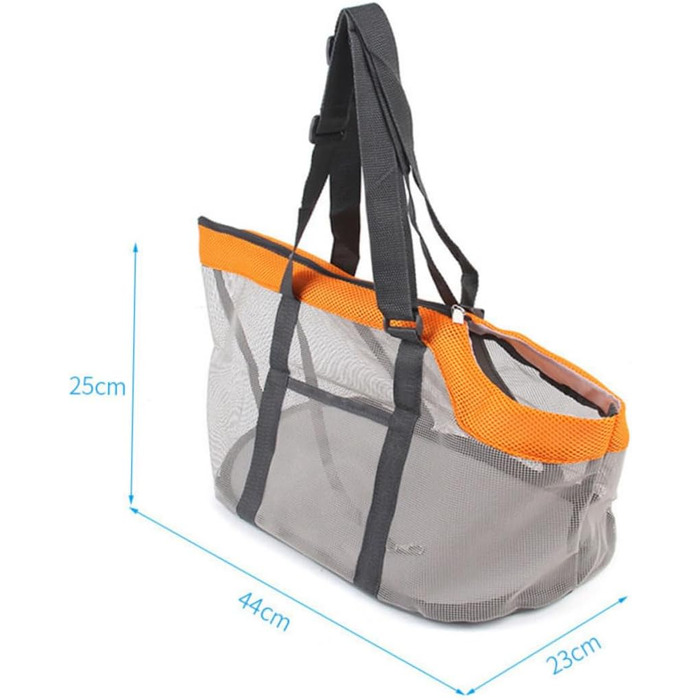 Транспортна сумка для тварин Cosmevivi XXL, нейлон, помаранчевий, 44x25 см, з сіткою для собак, котів та цуценят, для подорожей та кемпінгу