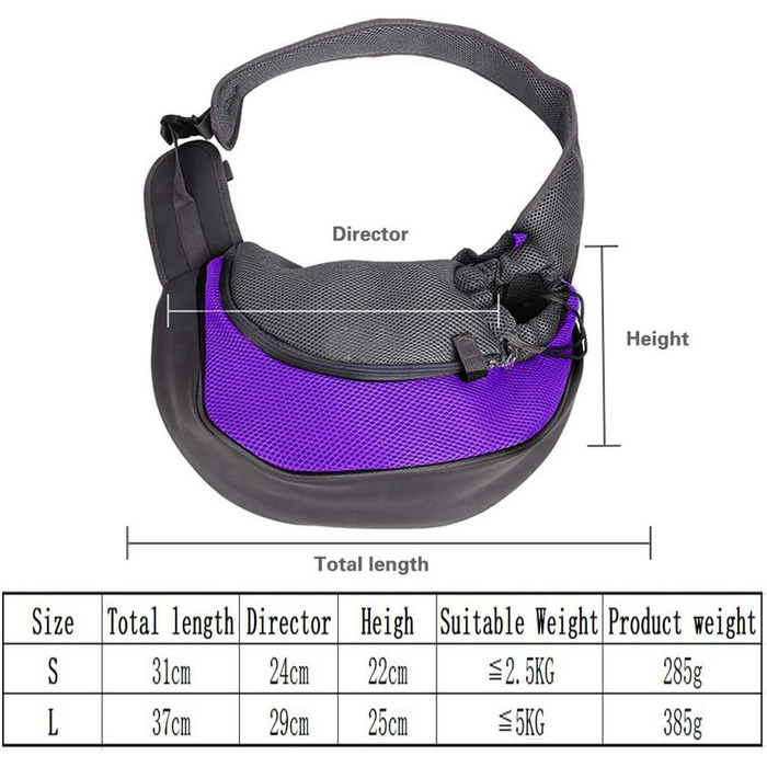 PETEMOO Сумка-переноска для собак і котів, рожева, для подорожей, з сіткою, до 2.5 кг