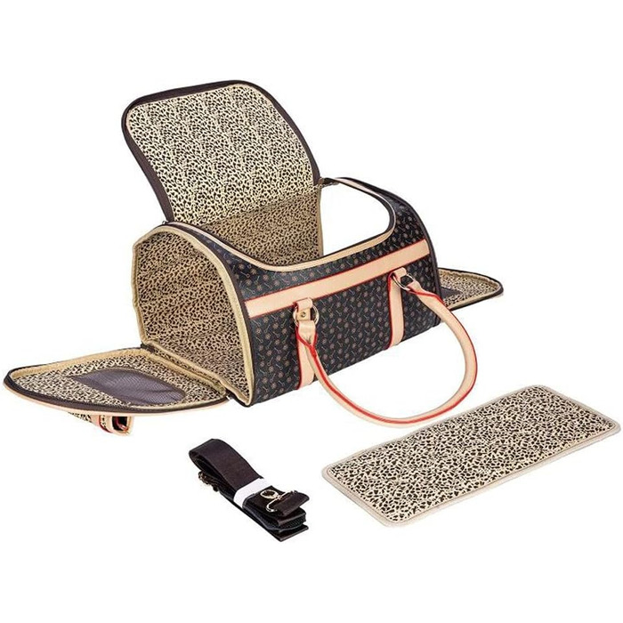 Сумка-переноска для собак та котів, велика, з PU шкіри, модний дизайн