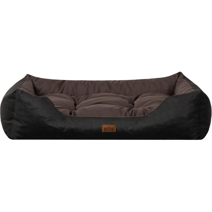 Лежак для собак DOGGY S, 67x54 см, коричневий, з високими бортами, легко чистити