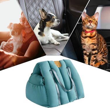 Автокрісло для собак та котів - переноска, автосидіння для тварин з регулюванням, бавовняна підкладка, з ременем безпеки, портативна підставка для собак та котів