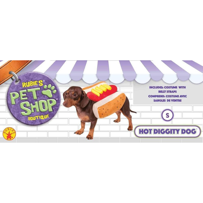 Костюм для домашніх тварин Рубіс на Halloween (Хот-дог, S)