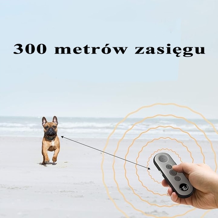 Навчальний електричний нашийник для собак з пультом керування, радіус 300м