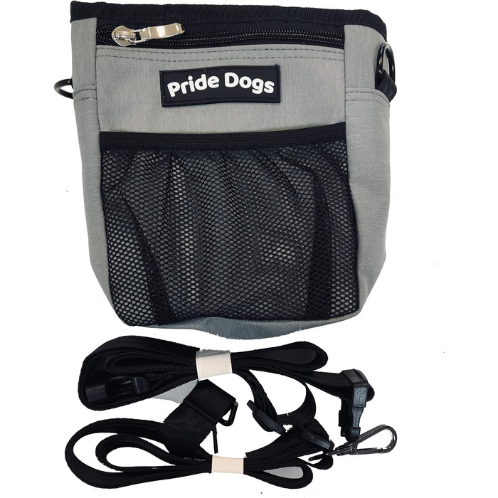 Pride Dogs Преміум сумка для ласощів для собак - Міцна та практична, з великим об'ємом - Ідеальна для дресирування та прогулянок - з дозатором для відходів та подовжувачем ремінця