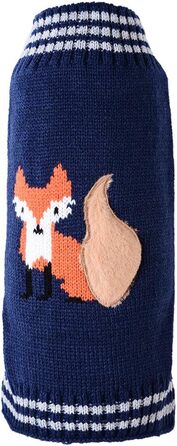 Пуловер для собак на Новий Рік, костюм для домашніх тварин, теплий зимовий пуловер, в'язана одяг для собак, котів та цуценят, XL, Marinefuchs (Морський лис)