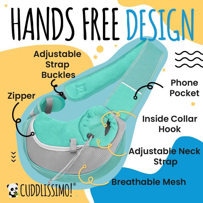 Сумка-переноска для тварин, м'яка, для собак, кошенят та малих порід (до 4,5 кг), блакитний лагуна