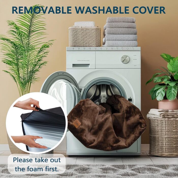 Килимок для собак з Memory Foam, XL, знімний, водонепроникний, для великих собак, 106.7 см, 41x27x2 см, слонова кістка