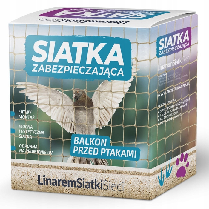 Комплект захисної сітки на балкон 6x3 м для котів: для надійного монтажу на тросах та анкерах