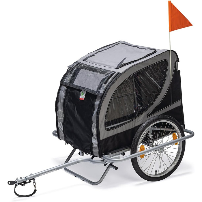 Підстилка для собак Karlie Doggy Liner Paris De Luxe Teflon®, сіро-чорна, розмір L (148x90x88 см)