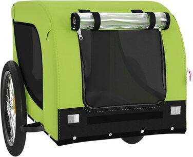 SECOLI Причіп для собак, візок для собак, буги для собак з відбивачем. Причіп для велосипеда для собак до 45 кг, зелений, 136 x 69 x 73.5 см