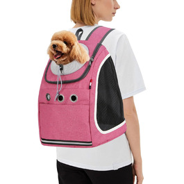Рюкзак для собак та котів PETCUTE: для подорожей, кемпінгу та прогулянок (Рожевий)