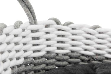 Корзина для тварин Trixie Nabou, плетена, діаметр 45 см, сіра/біла
