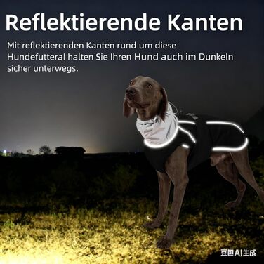 Зимова куртка для собак, водонепроникна та вітронепроникна, з підкладкою з флісу, D-кільце, світловідбиваючі елементи (L)