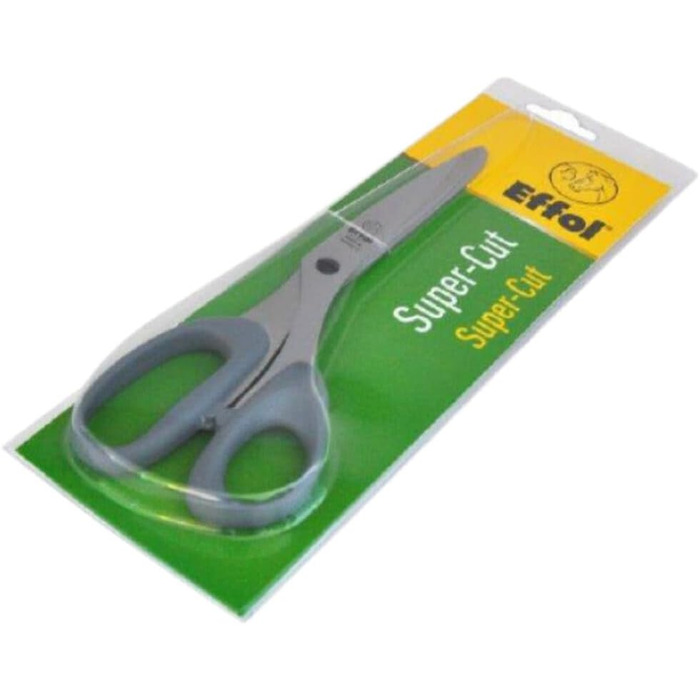 Ножиці для стрижки хвоста та гриви Effol Super Cut з нержавіючої сталі, сріблясто-сірий колір