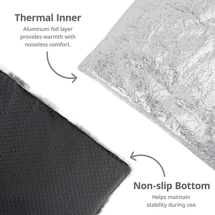 Тепла ковдра для котів та собак, самонагріваюча килимок-ковдра, 75x50 см, сірий