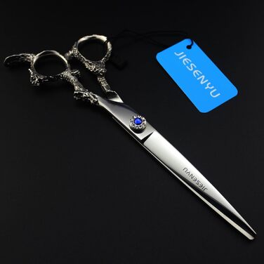 Ножиці для стрижки волосся JIESENYU 7 дюймів з нержавіючої сталі 440C, професійні, для перукарів та грумінгу домашніх тварин