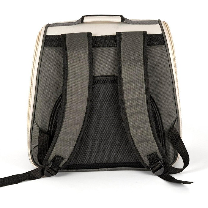 Рюкзак для тварин Petsona: переноска для кота та собаки, сірий, 37 × 34 × 25 см