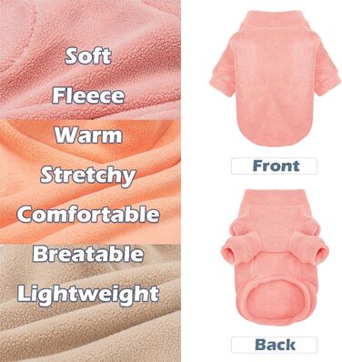 Теплий пуловер для собак GYALAPERI, 3 шт. (XXS, Lt. блакитний + оливковий + коричневий)