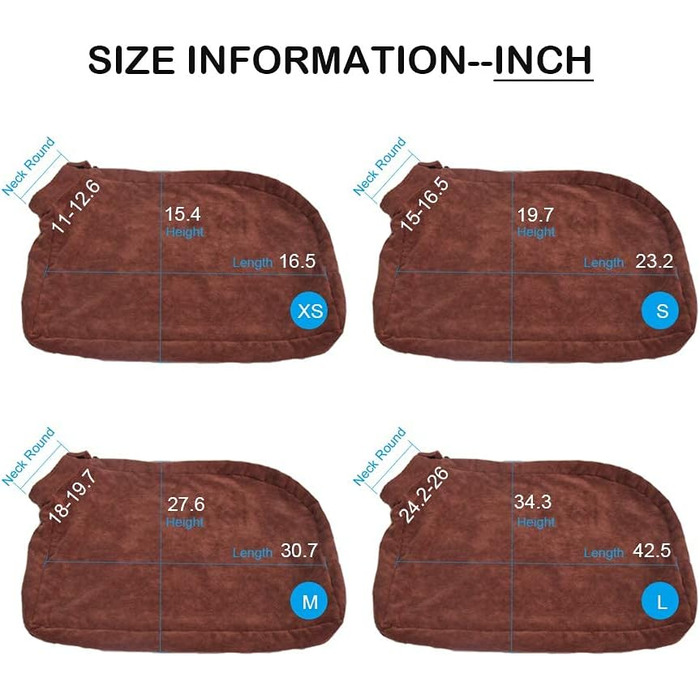 Халат для собак Харікаджі, рушник з мікрофібри, вбираючий, з блискавкою, для цуценят та собак малих та середніх порід M: довжина 82 см