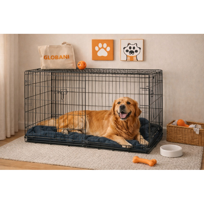 Металева клітка для великих собак GLOBANI, 71 x 107 x 78 см