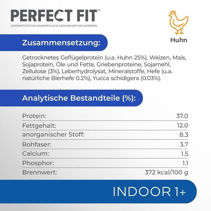 Сухий корм для дорослих котів Perfect Fit Indoor 1+, курка, 7 кг