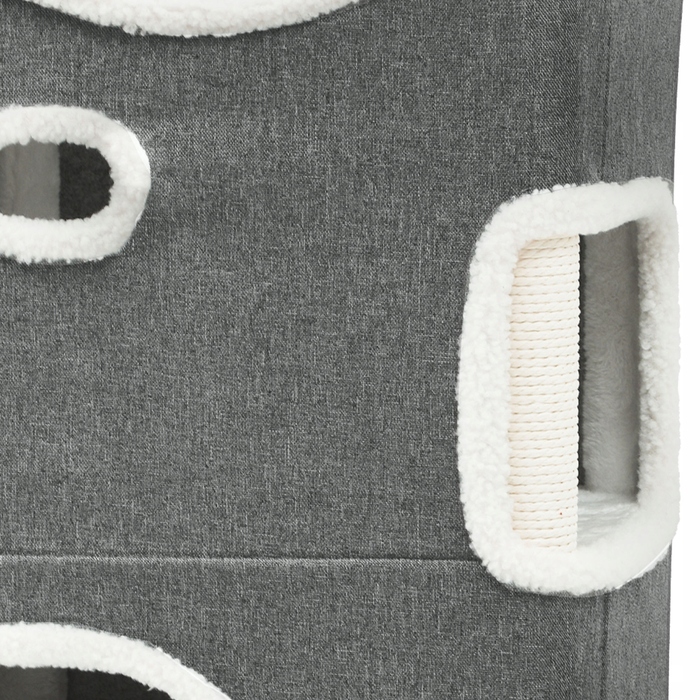 Будиночок для котів (35*45*63 см) — двоповерхове тепле ліжечко на зиму