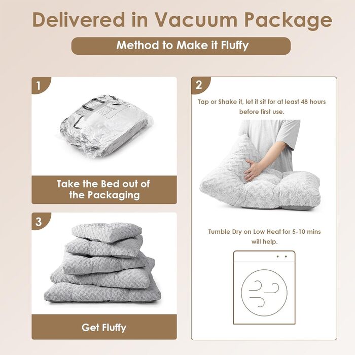 Килимок для собак великих порід, 104x68 см, XL, з штучним хутром та льоном, сірий, 104 x 68 x 10 см