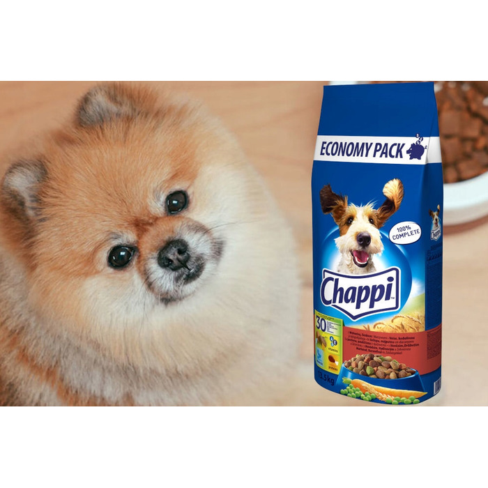 Сухий корм для собак Chappi з яловичиною, птицею та овочами, 13,5 кг