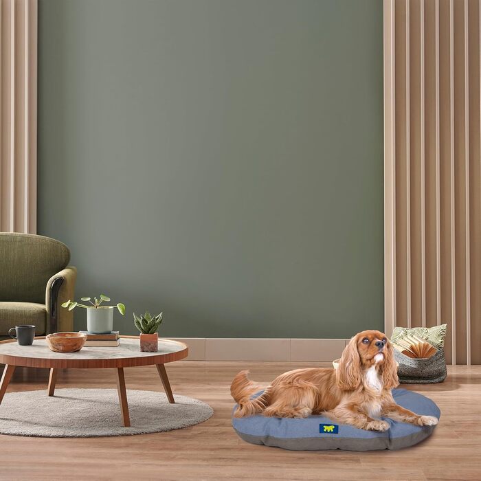 Крісло-лежанка для собак та котів Ferplast Relax, 65x42 см, бавовна, небесно-блакитний колір