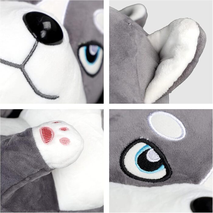 М'яка іграшка-подушка Хаскі, 80 см: плюшевий пес, подушка для сну, іграшка для дитини, декор кімнати