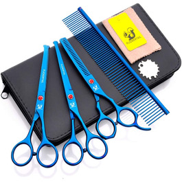 Набір професійних ножиць для грумінгу домашніх тварин 4,5-6,5 дюймів, з нержавіючої сталі, безпечні закруглені кінчики
