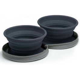 Складані миски для собак Colapz 2 шт. з чохлом для подорожей - портативні миски для води та корму для собак та котів, силікон, придатні для миття в посудомийній машині, кемпінг та відпочинок на природі