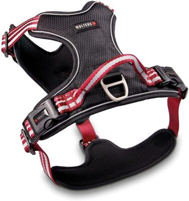 Шлея для собак Wolters Active Pro, розмір 3, обхват грудей 50-57,6 см, червоно-чорна