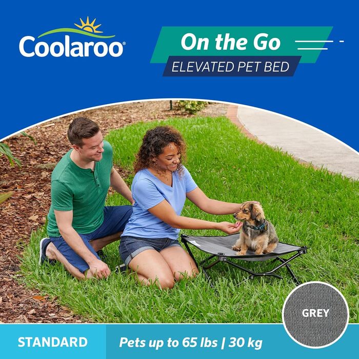 Підвищене ліжко для домашніх тварин Coolaroo On The Go, стандарт, сіре