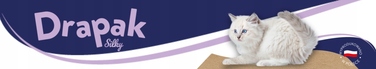 Картонна дряпалка-лежак для котів Silky, гофрована, 40x23 см