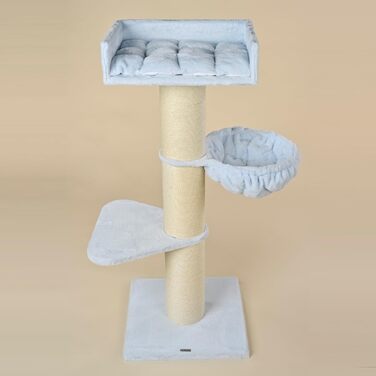 Драбина для котів RHRQuality Royalty de Luxe, 158 см, сиза, з товстими сизалевими стовпчиками