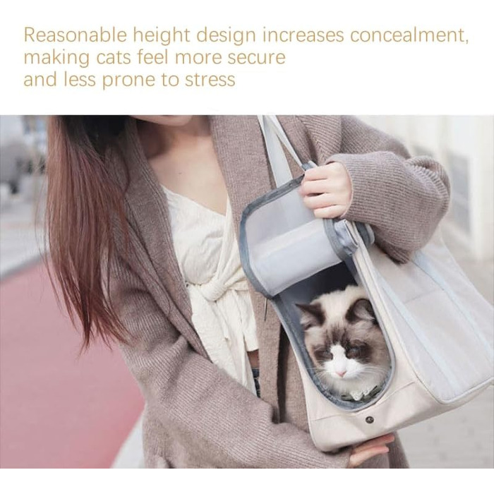 Сумка для тварин Bebeibon на одне плече, велика, світло-бежева