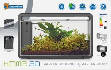 Акваріум Superfish Start 70, 30 л, білий, з LED підсвіткою