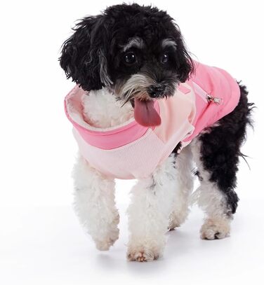 Водонепроникний зимовий пуховик для собак, тепла жилетка для малих та середніх собак, рожевий, розмір S
