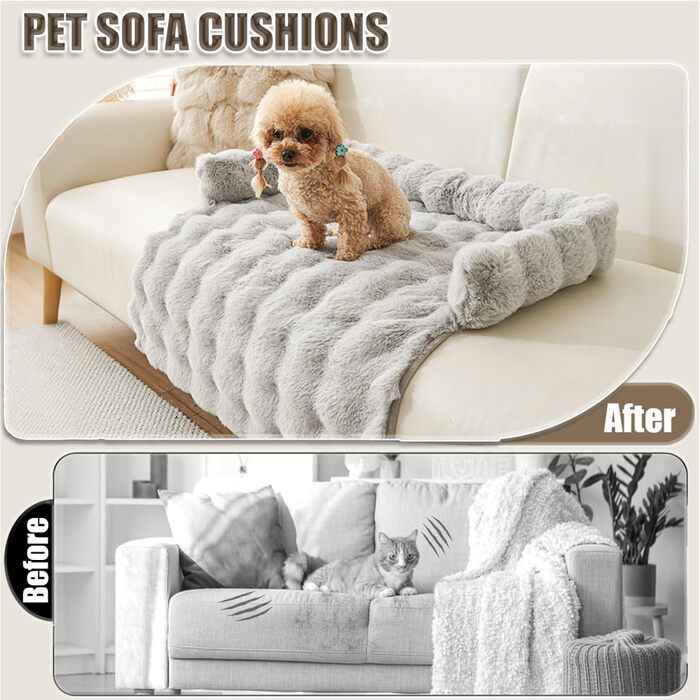 М'яке ліжко для собак та котів, лежанка-софа з бортиком, 75x75 см, темно-сірий колір