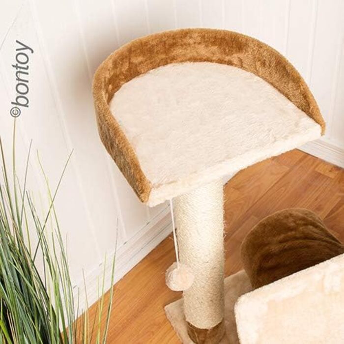 Котячий дряпак Linda 59x49,5x72 см із 9 см сизалевими стовпами, стійкий ігровий комплекс для котів
