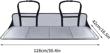 Розширювач для заднього сидіння автомобіля, 42 x 128 см, не надувний, розкладний, для багажника (сірий)